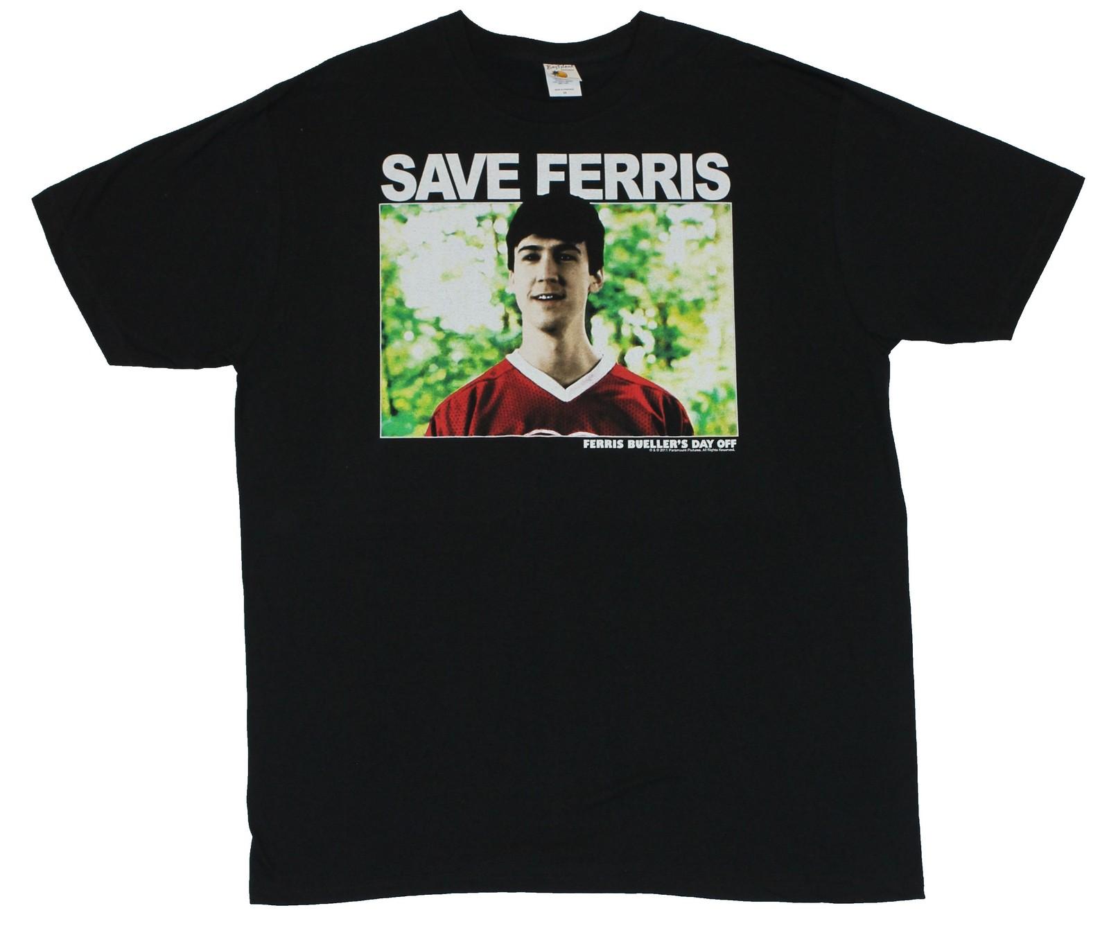 Ferris Buellers Day Off Adult New T-Shirt - Cameron Fry Photo Pic on Black S