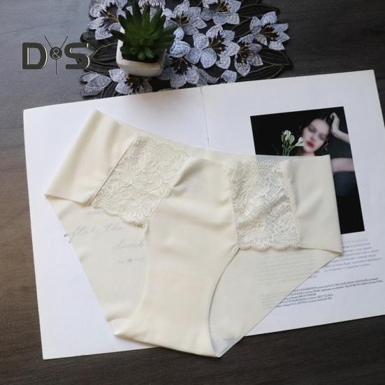 Women's Lace Underwear Seamless Low Waist Briefs Soft Stretchy No Show Bikini Panties Female Invisible Slip Underpants