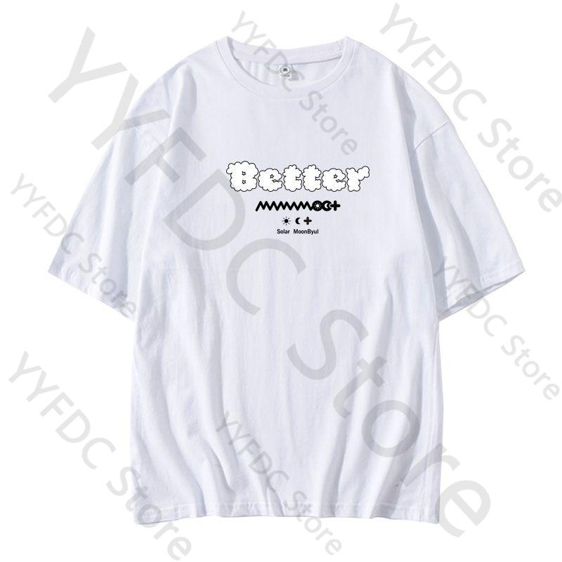 MAMAMOO T Shirt Solar Moon Byul E Better MAMAMOO Fashion Letter Print Tshirt Kpop Fans Unisex Women Cotton Long Sleeve Tee Tops S
