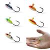 5PCS Eis Angeln Jigs mit Haken Blei Jig Haken Winter Voll Metall Angelhaken Angelköder