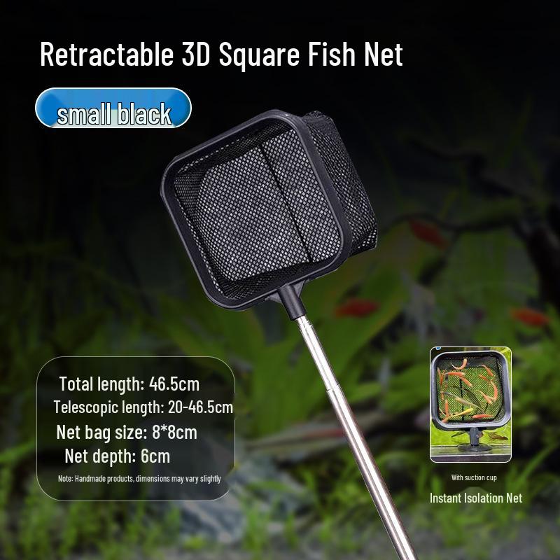 Telescopic Stainless Steel Fish & Shrimp Landing Net for Fish Tank