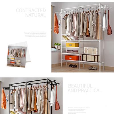 Coat Rack Floor Bedroom Hanger Simple Clothes Rack Household Hanger Economical Mobile Storage