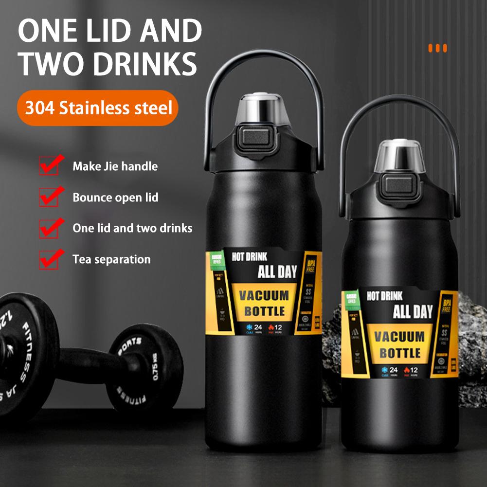800-1500ML Steel Thermo Bottle Portable Big Cap Insulated Water Bottle Thermo Outdoor Sports Water Vacuum Flask