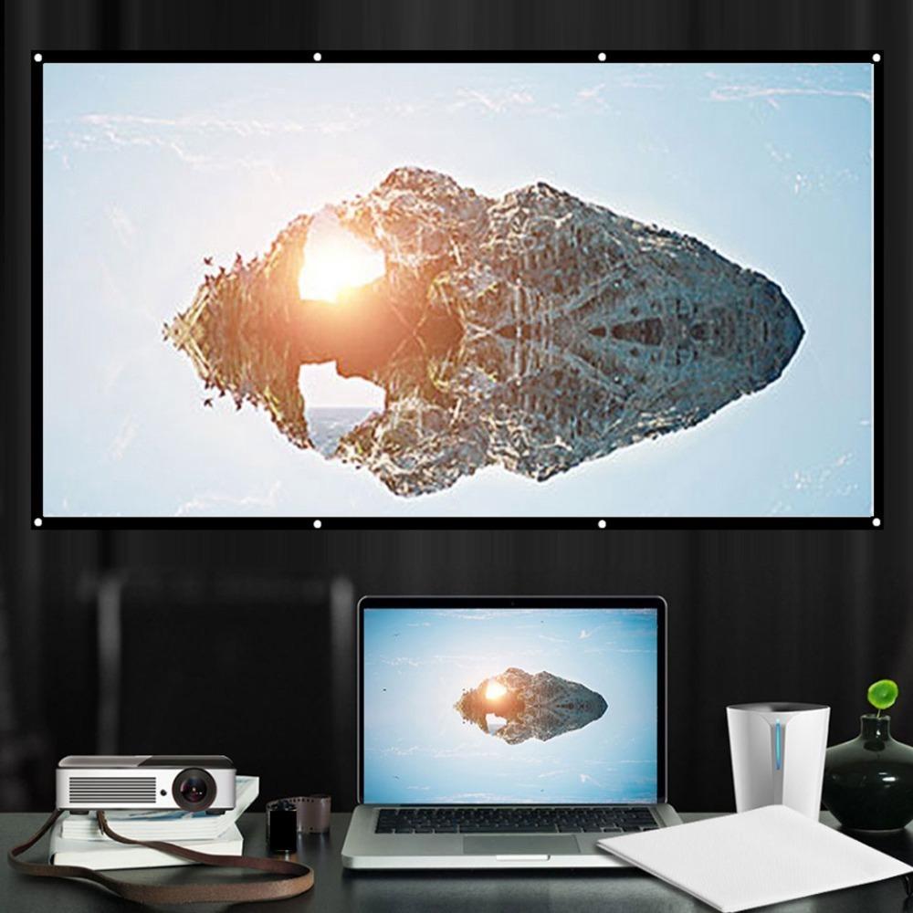 Weiche Tragbare Projektorleinwand Weiße Projektionsleinwand Waschbare Projektorleinwand Heimkino