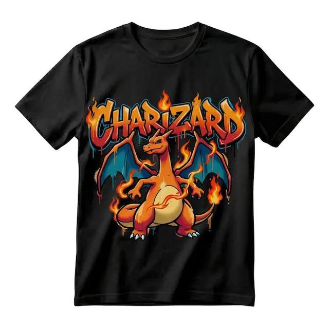 Camiseta Urbana Charizard Fire Dragon Anime Pokemon S