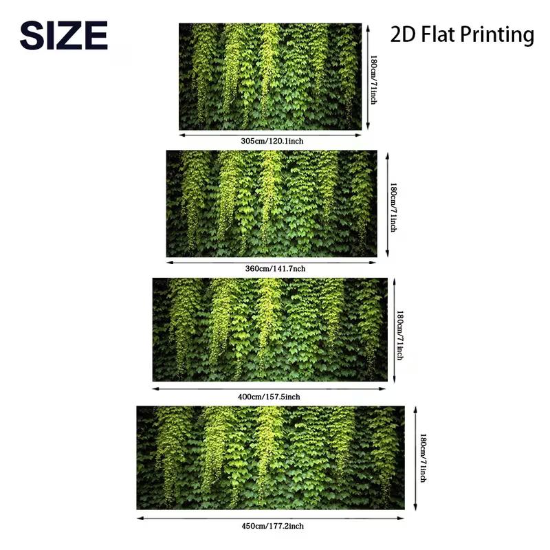 2D Summer Ivy Fence Backdrop, Green Leaf House Garden Decoration Background