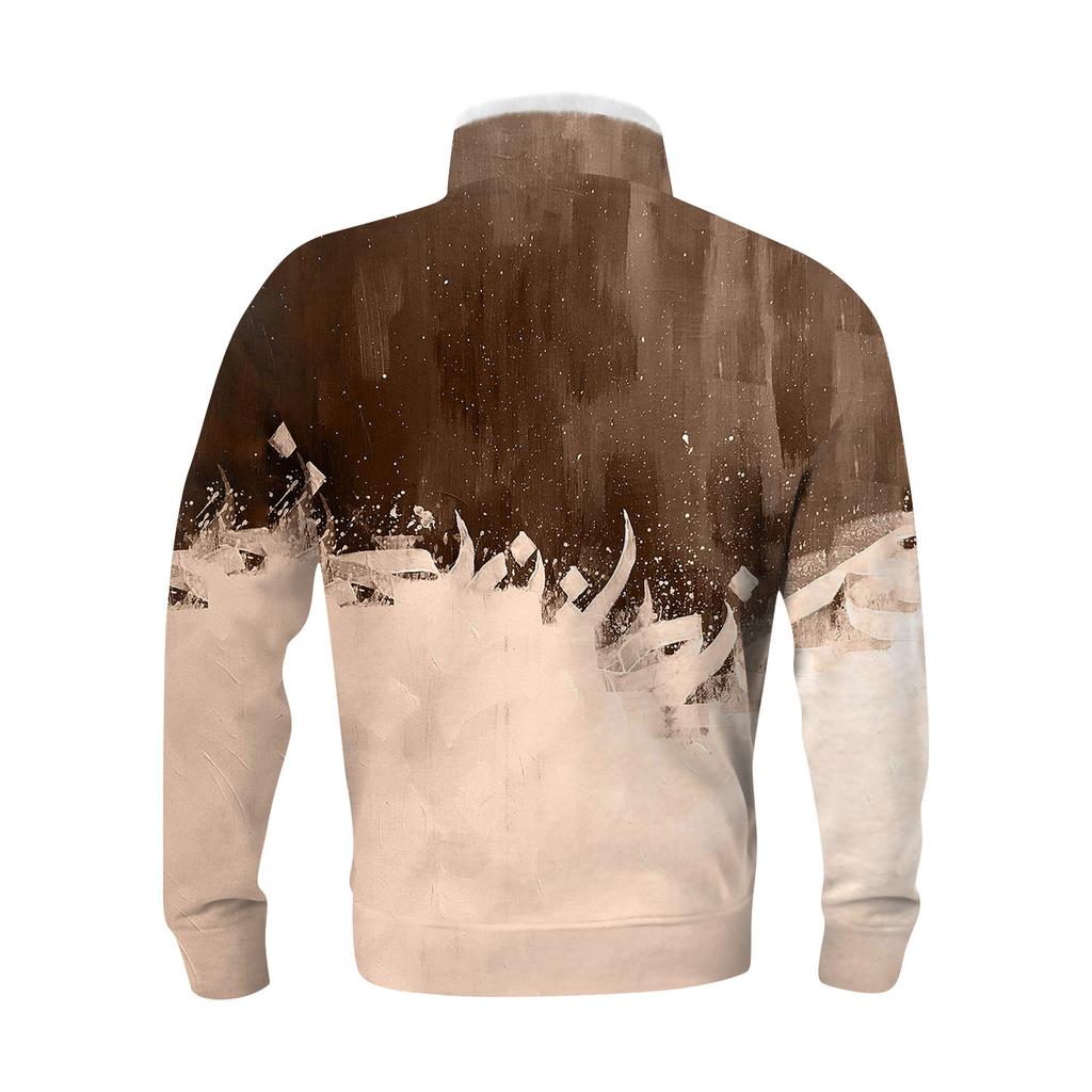 Das Herren-Sweatshirt mit Stehkragen im Frühling und Herbst ist ein Outdoor-Freizeitpullover