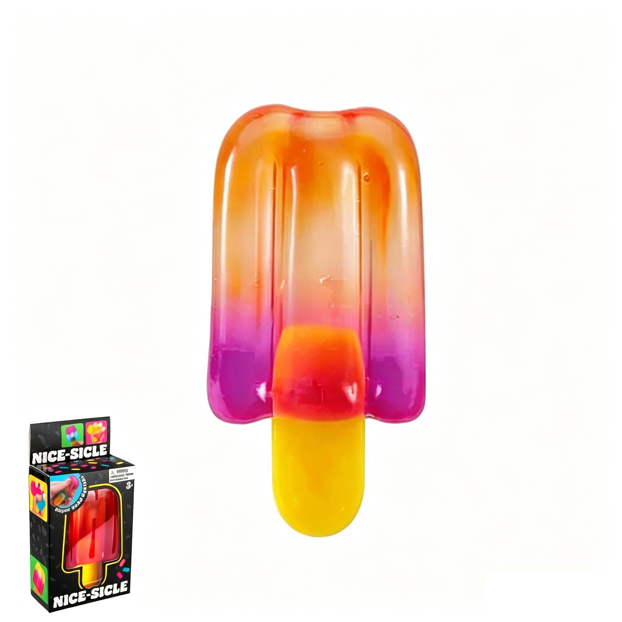 1 st Transparant Kleurverloop IJsje Squishy Stressverlichter Knijp Fidget Speelgoed Anti-Angst Sensorisch Speelgoed Kinder Verjaardagscadeau. orange