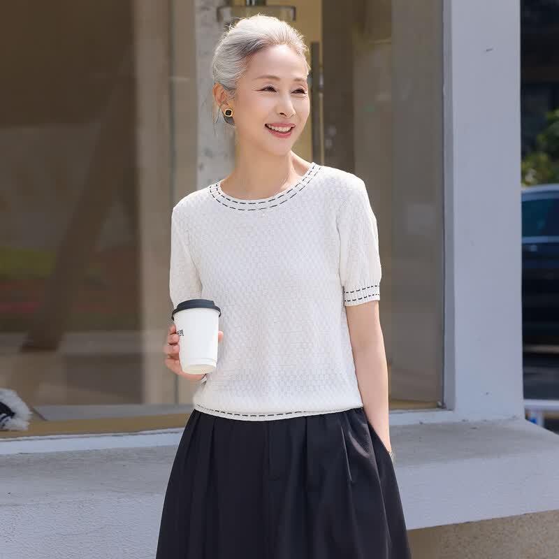 Women's Tencel Blend Short Sleeve Knit T-Shirt
