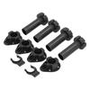 4Set Adjustable Cabinet Feet ABS Support Leg for Cupboard Closet Furnitures Black
