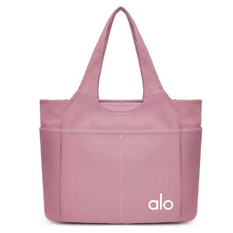 Вместительная многокарманная сумка-тоут для йоги и путешествий розовый