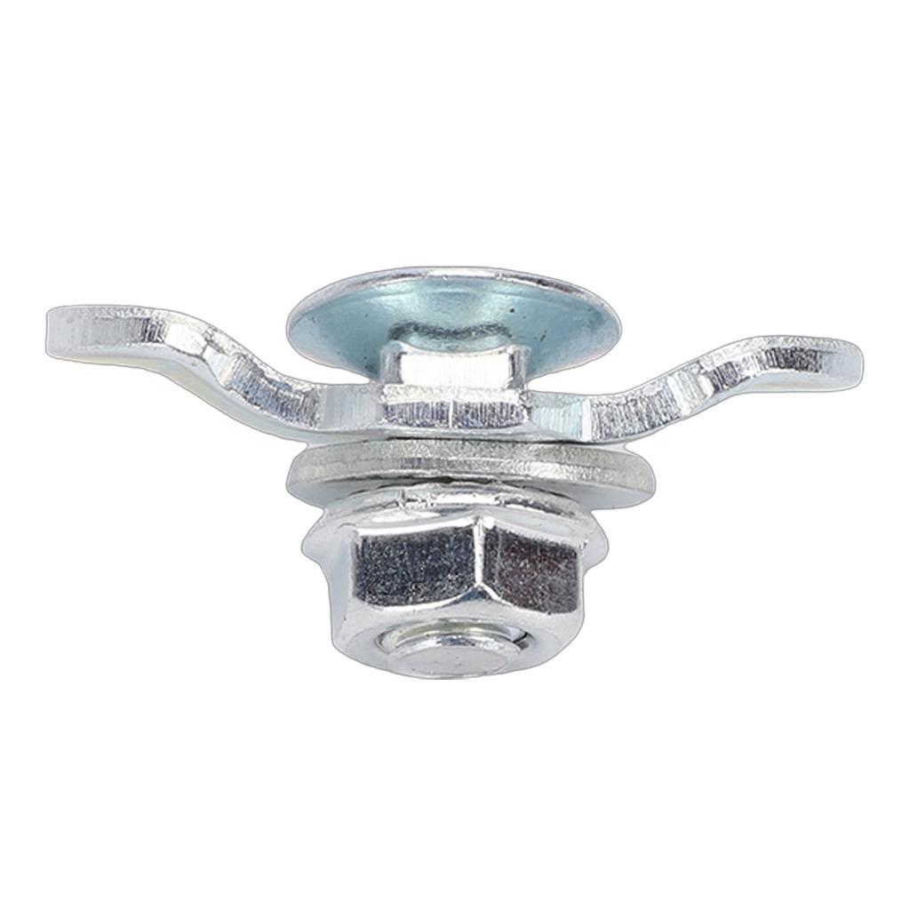 8PCS L Track Threaded Stud Fittings M8x20 6000lb Load Capacity Double Lug Threaded Stud Nuts Silver