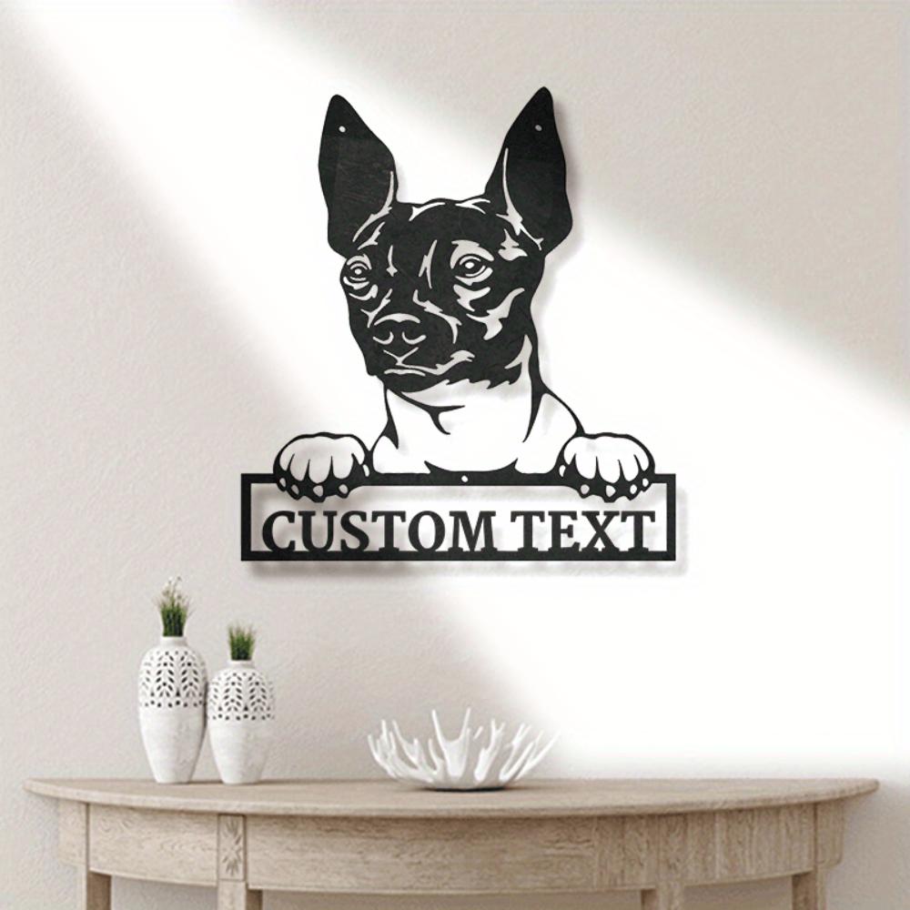 Unique Personalized American Hairless Terrier Metal Wall Art Custom Durable Dog Lovers Decor Gift Easy Hang