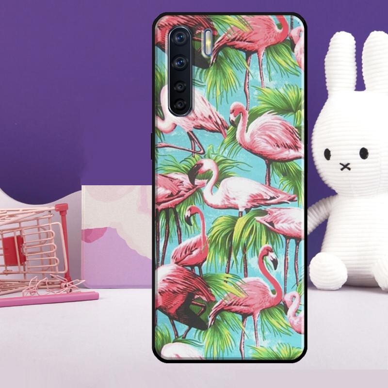 Pink Red Flamingo Case For Oppo A54 A74 A94 A80 A60 A40 A18 A38 A58 A78 A98 A96 A76 A16 A15 A17 A57 A77 A5 Pro