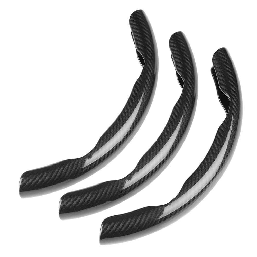 3pcs Carbon Fiber Steering Wheel Booster Cover Non-Slip Accessory For Toyota BMW