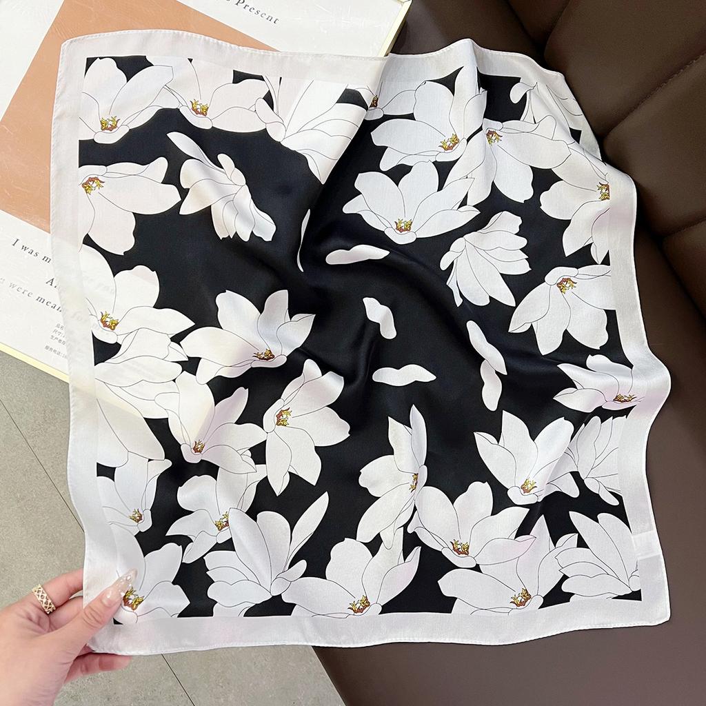 New 100% Natural Real Silk Scarf Fashion Lady Foulard Female Bandana Scarves  Women Hijab Shawl Wraps Square Neckerchief
