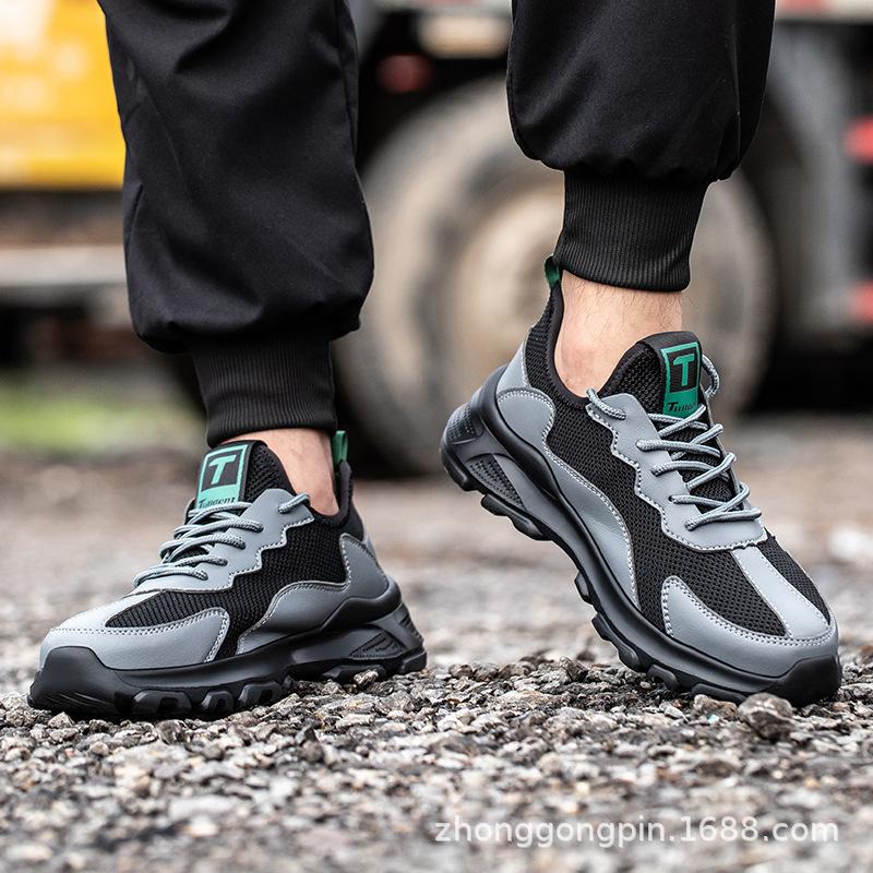 Smash-proof and Puncture-proof Labor Insurance Shoes for Men, Steel Baotou Kevlar, Summer Work Shoes