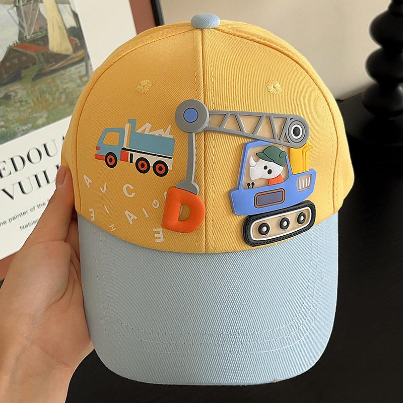 Kids' Cartoon Crane Baseball Cap - Cute Korean Style for Spring & Summer