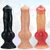 Realista Enorme Dildo de Perro Plug Anal Con Ventosa Silicona Plug Grande para Trasero Masajeador de Próstata Juguetes Sexuales para Adultos para Hombres Mujeres