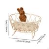 1/12 Puppenhaus Babypuppenbett, Kinderbett DIY Szenenhandwerk, Rollenspielzeugzubehör