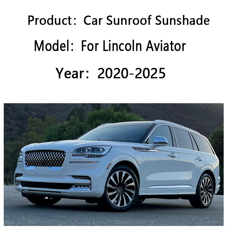 Car Sunshade For Lincoln Aviator 2020~2025 U611 Sunroof Shades Electrostatic Adsorption SGSYE Visor Anti UV Sun Protection Accessories