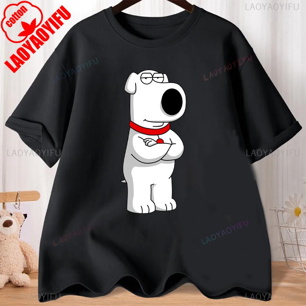 FMILY GUY Stewie Tattoo Brian Cartoon FMILY GUY Bedrucktes T-Shirt für Fitnesstraining, Joggen und Outdoor-Aktivitäten