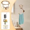 Hand Towel Holder With Vintage Candle Holder, Towel Hook For Bathroom Wall, Rustic Towel Ring With Elegent Candle Holder, Sturdy Wall Mounted Hanger