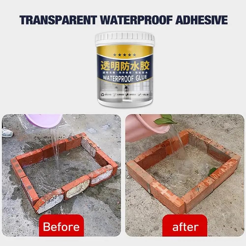 Anti-Leak Glue Sealant Agent Waterproof Coating Transparent Invisible Paste for Kitchen Toilet Exterior Wall Roof Window Repair