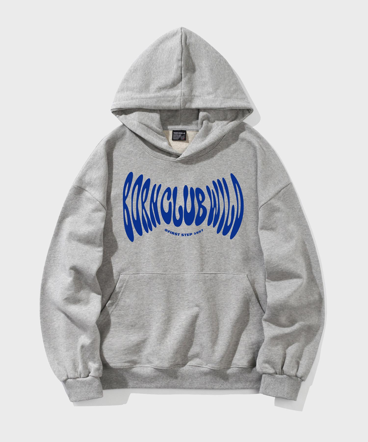 Elimeno El Bon Wild Oversized Hoodie Gray (Blue) Gray (Blue)_Fleece/1