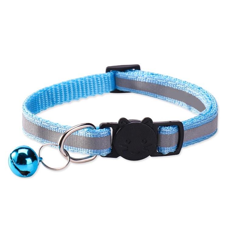 Cat Collar with Bell Cats Necklace Kitten Collar Breakaway  Collar Anti-strangling Armrests for Cat Necklace Pet Strap MBO02