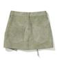 NOT4NERD W Vintage Leather Zipper Mini Skirt - Light Khaki