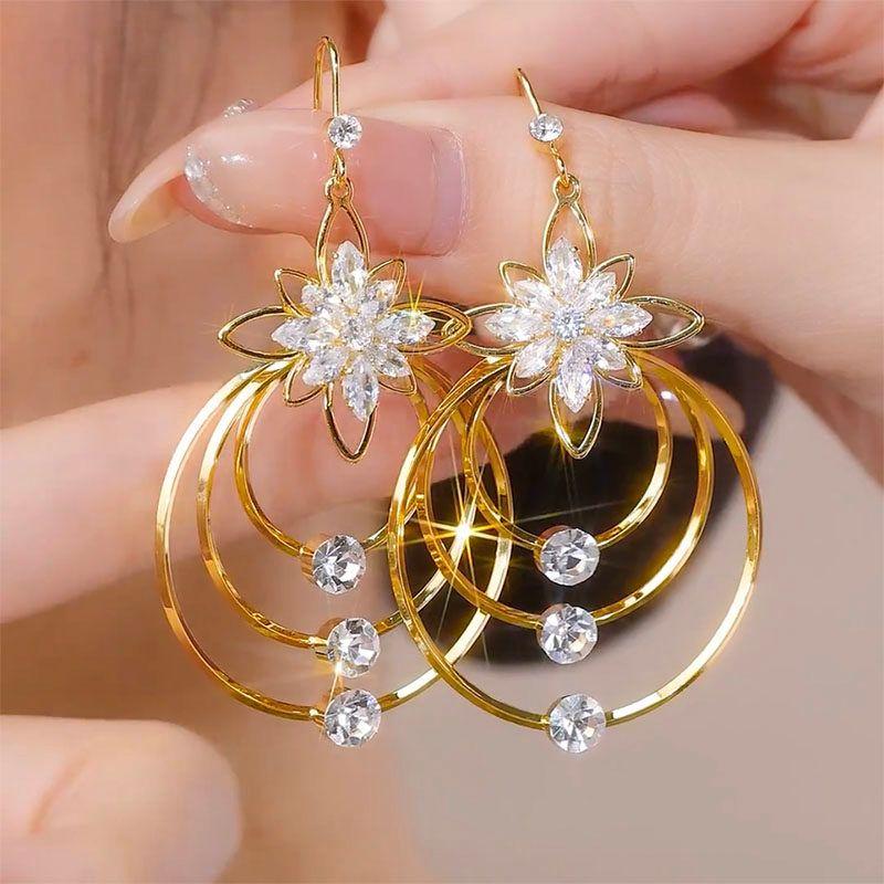 Accessible Luxury Stylish Exaggerated Multi-Layer Female Fashion Big Circle Gold