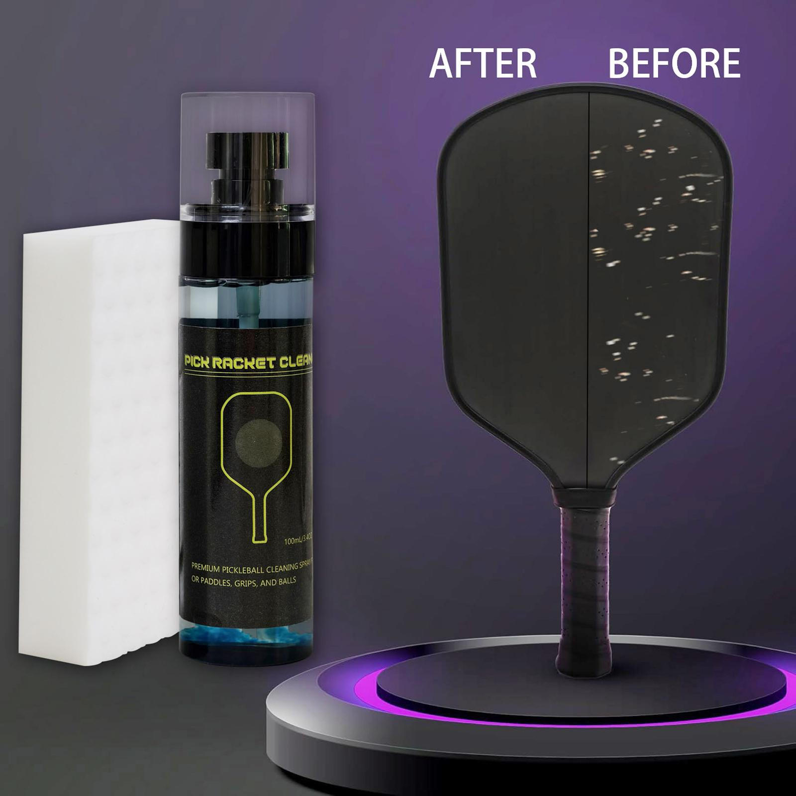 

Средство для очистки поверхности пиклбольной ракетки с губкой Легкий 100 мл Многоцелевой чистящий спрей