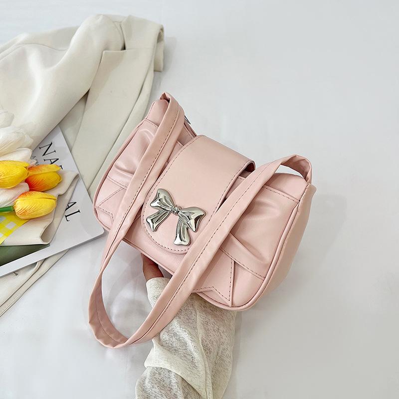 Solid Color Beautiful Niche Armpit Bag New Trendy Fashion Versatile Portable Shoulder Pleated Bag