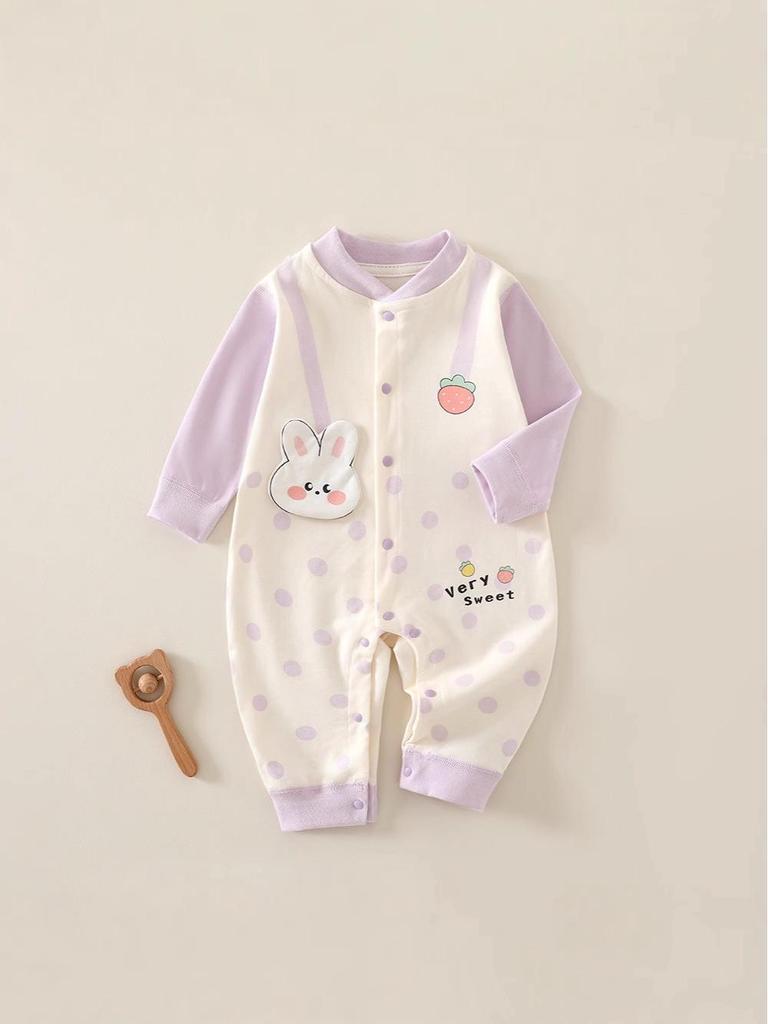 Newborn Cotton Onesie: Unisex Baby Romper for Autumn and Spring
