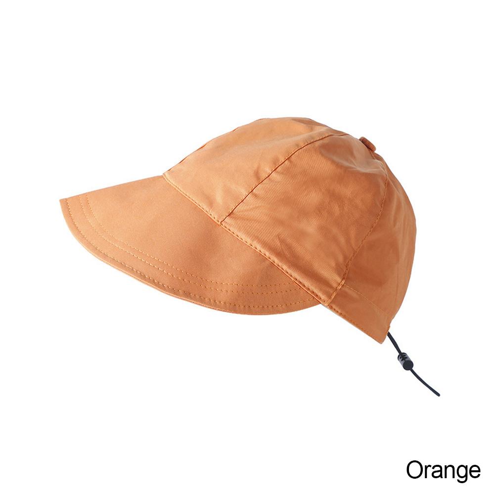 

Складная шляпа от солнца с широкими полями, регулируемые кепки на шнурке для мужчин и женщин, пляжные шляпы, летние быстросохнущие козырьки, рыбацкая кепка оранжевый