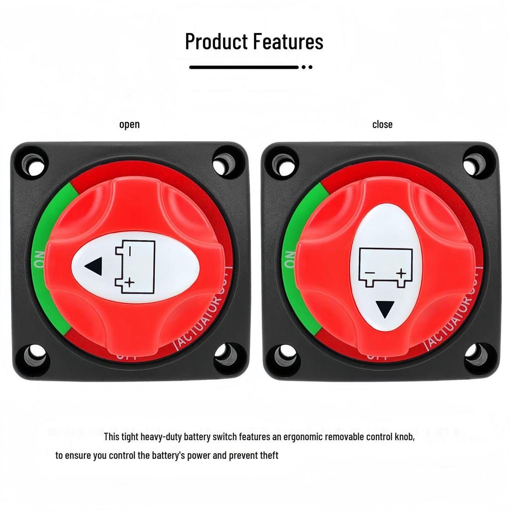 Motorcycle & Car High-Power Battery Cutoff Rotary Switch
