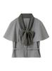 Snidel Bowtie Cape Blouse SWFB254203GRYF