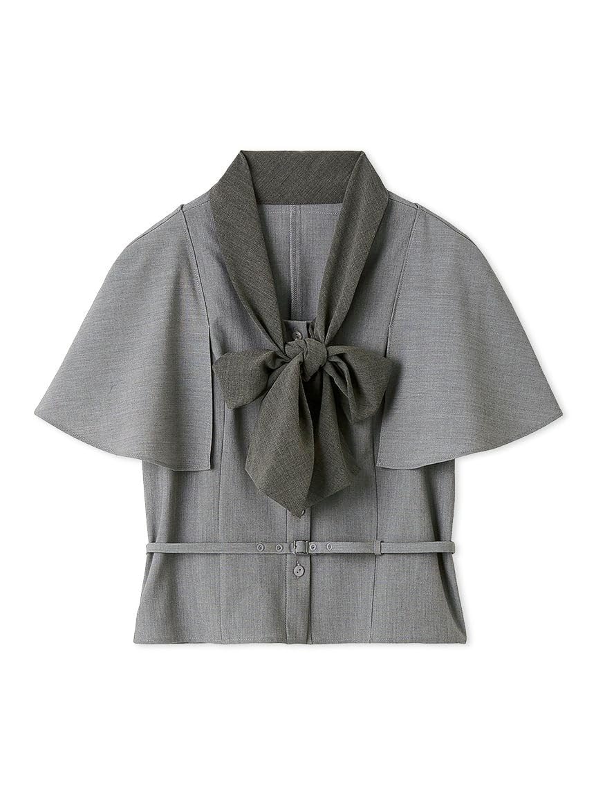 

Snidel Bowtie Cape Blouse SWFB254203GRYF