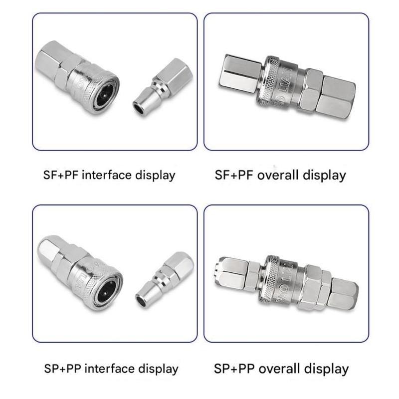 Reinforced Meal Air Tool Fitting For High Pressure Air Tool Gas Hose Nozzle And Leak Prevention