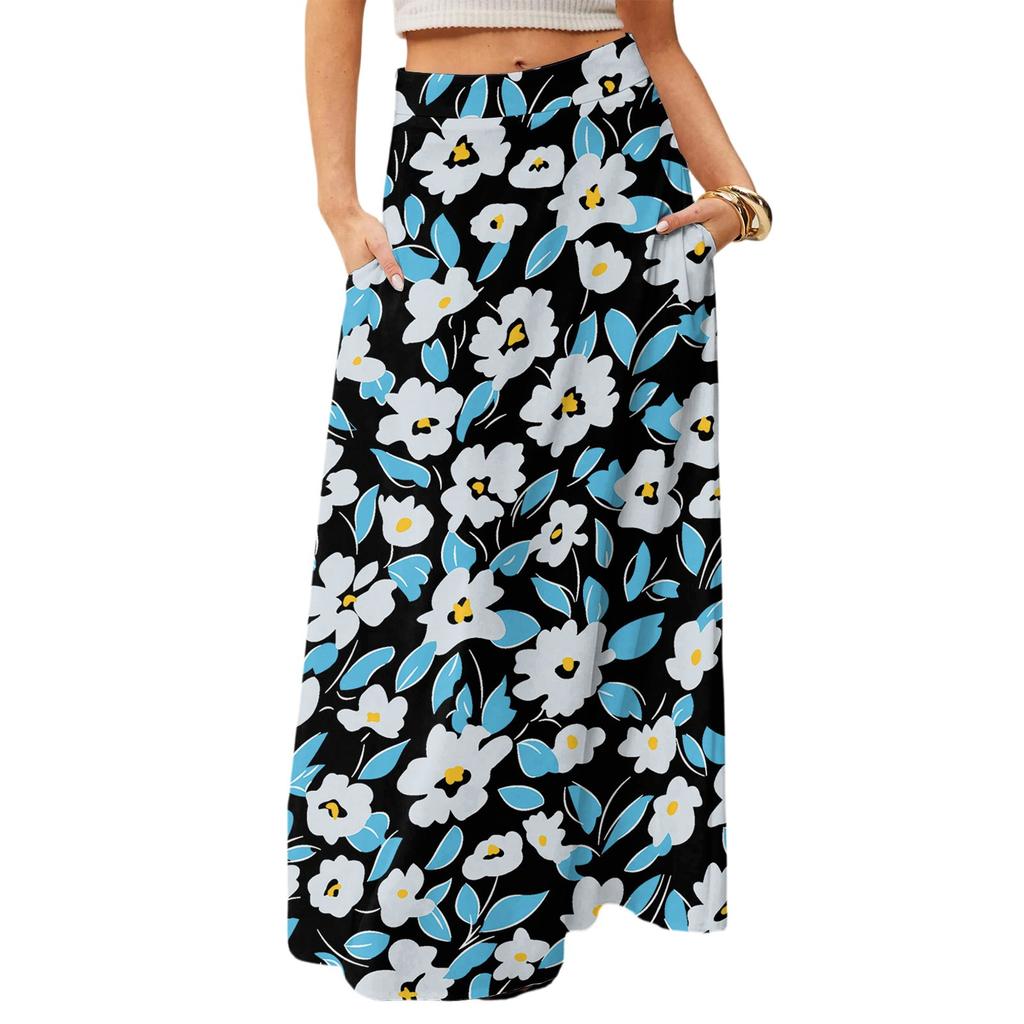 Women's Flowy Maxi Dress Regular Casual Summer Bohemian Skirt