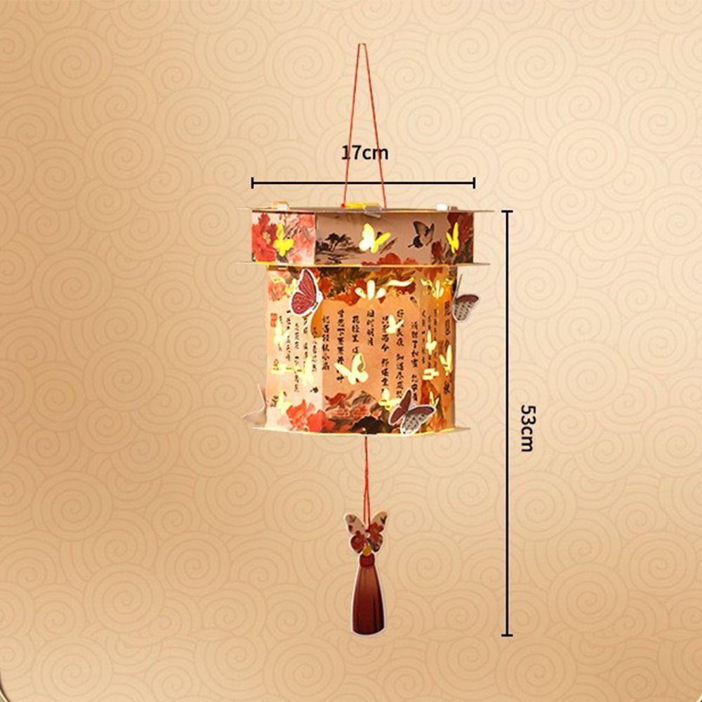 DIY Luminous Mid-Autumn Festival Lantern PVC Material New Year Lanterns  Holiday Decorations
