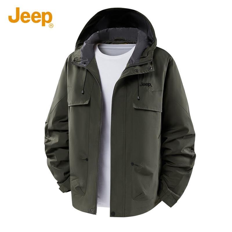 

JEEP Men s Hooded Workwear Jacket L