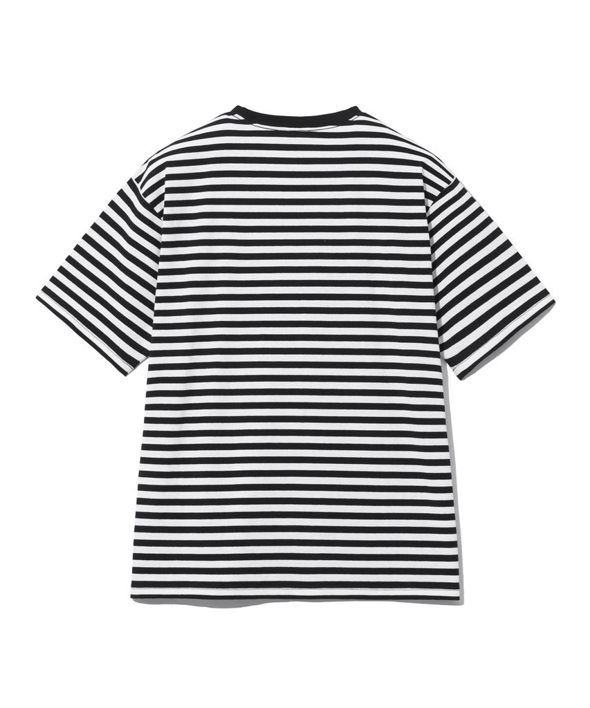 YALE [2Pack] Embroidered Dan Short Sleeve T-Shirt White/Stripe
