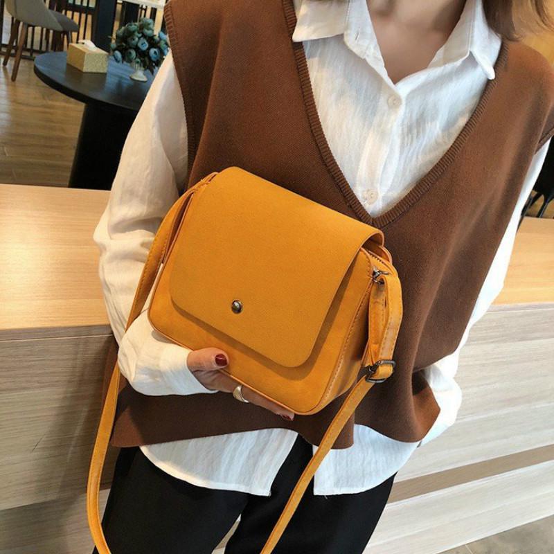 Женская сумочка из матовой натуральной кожи коричневый — фото 5