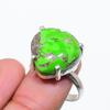 Copper Green Turquoise Gemstone 925 Sterling Silver Jewelry Ring Size Adj. GK-6075