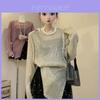 Hanbok Irregular Shine Thread Sun Protection Tshirt For Autumn Casual Women