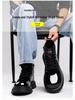 2025 Winter Men's High Top Martin Boots, Plus Velvet, Thick Sole, Retro Leather, Warm and Shiny Workwear Shoes