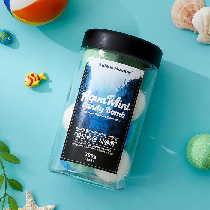 

Конфета Bubble Monkey Aqua Mint Candy Bomb для пены для ванны 30гX10шт