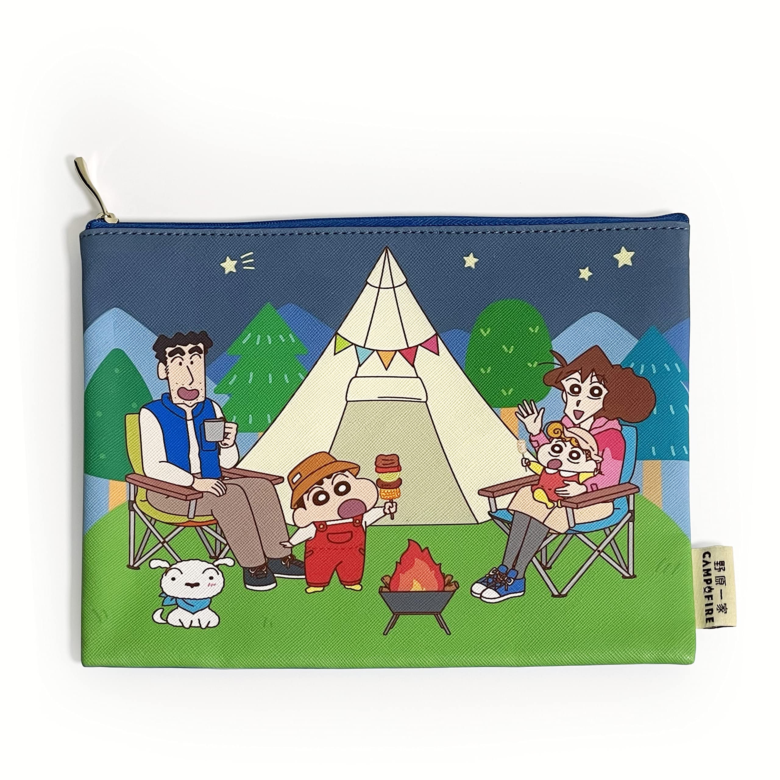 

Плоский мешочек для мелков Nohara Family Campfire Gathering Shin-chan